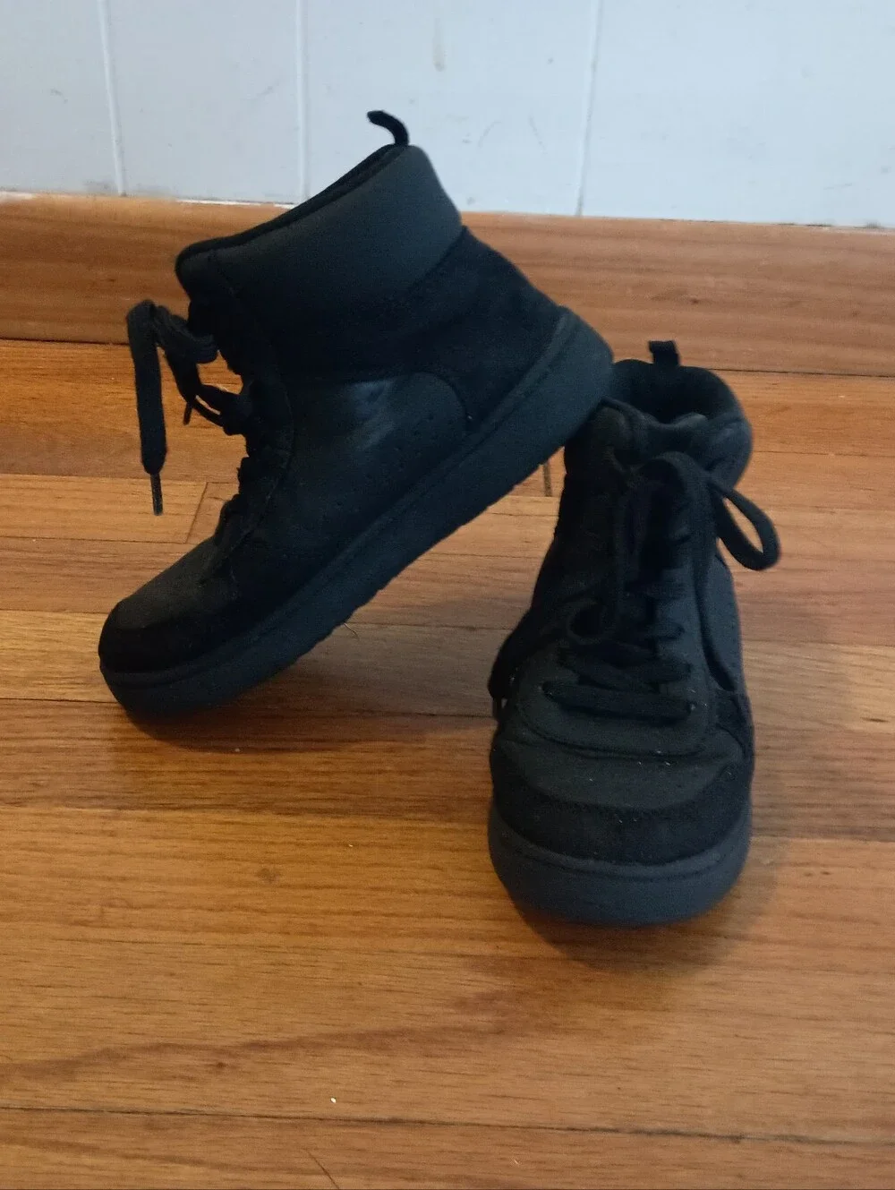 Gap Kids Black High-Top Sneakers - All-Black Casual Shoes 13